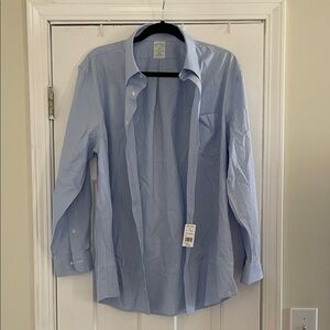 Brooks Brothers Light Blue Houndstooth Dress Shirt